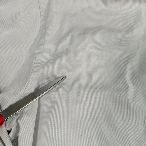 Brooks Brothers Button Up Shirt Mens Size 17 1/2 X 34 Light Grey Collard - Picture 9 of 9